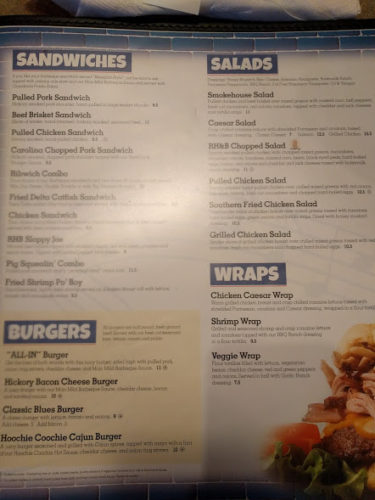 Red Hot & Blue Menu 2