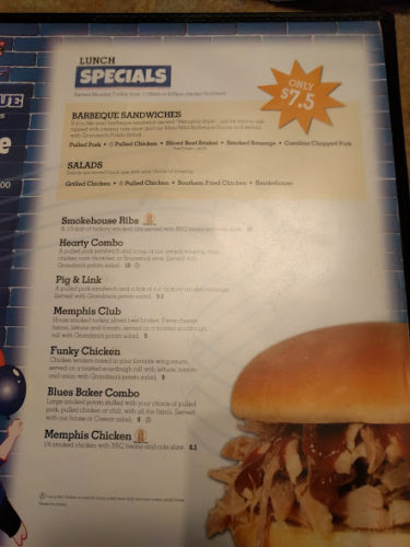 Red Hot & Blue Menu 5