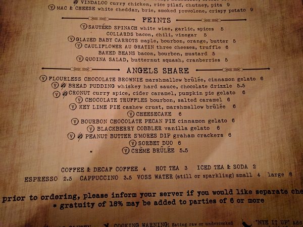 Still Portsmouth VA Menu Sides And Desserts