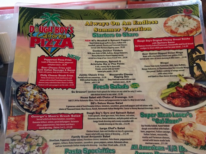 Dough Boys Virginia Beach menu - starters & salads