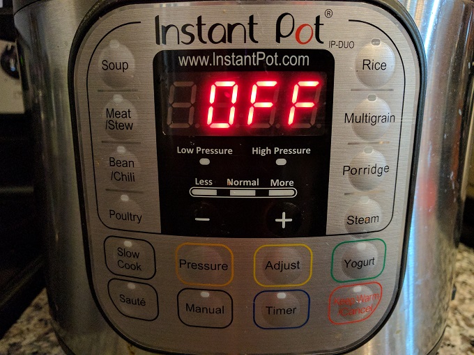 Instant Pot preset buttons