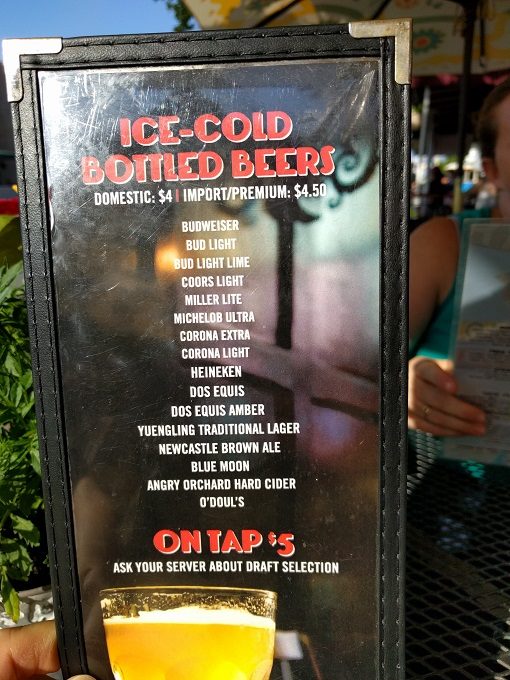 LunaSea Virginia Beach beer menu