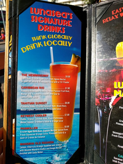 LunaSea Virginia Beach signature drinks