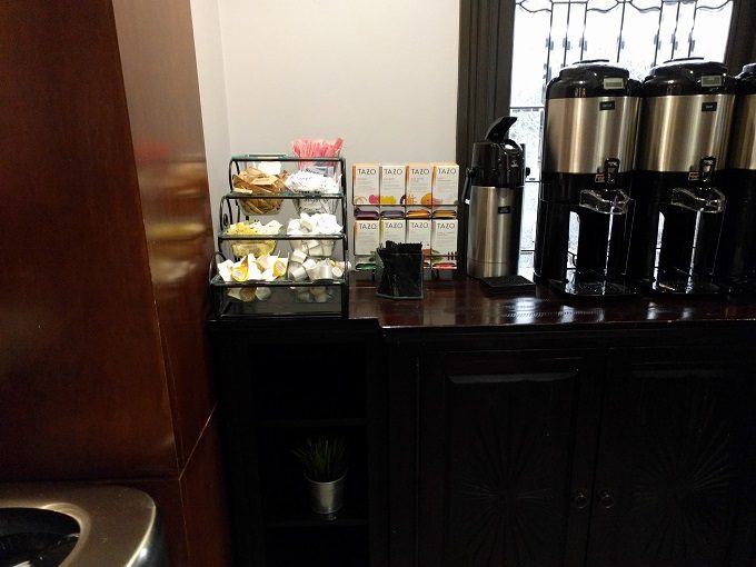 Staybridge Suites Herndon Dulles breakfast - tea and coffee