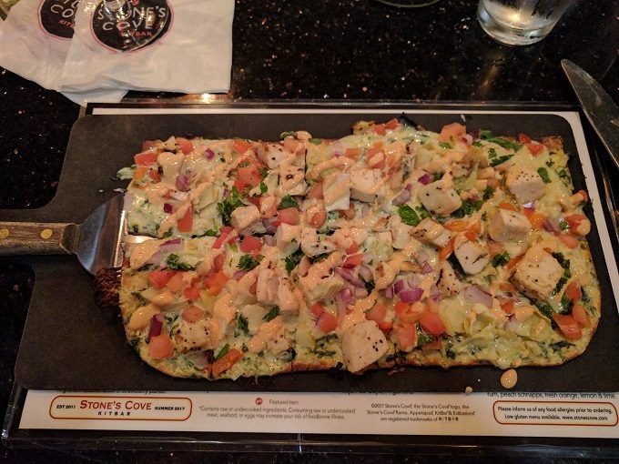 Stone's Cove Spinach and Artichoke Flatbread with Chicken