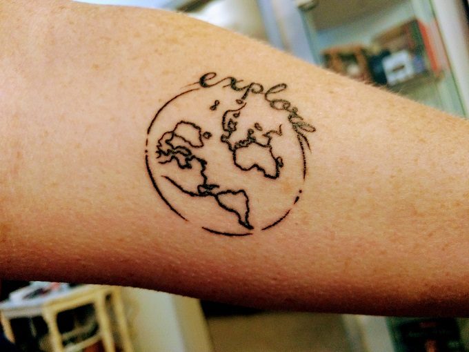 Explore Travel Tattoo, Skin City Tattoo, Dublin