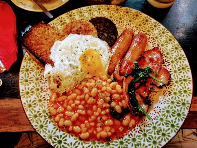 Irish breakfast at Stage Door Cafe