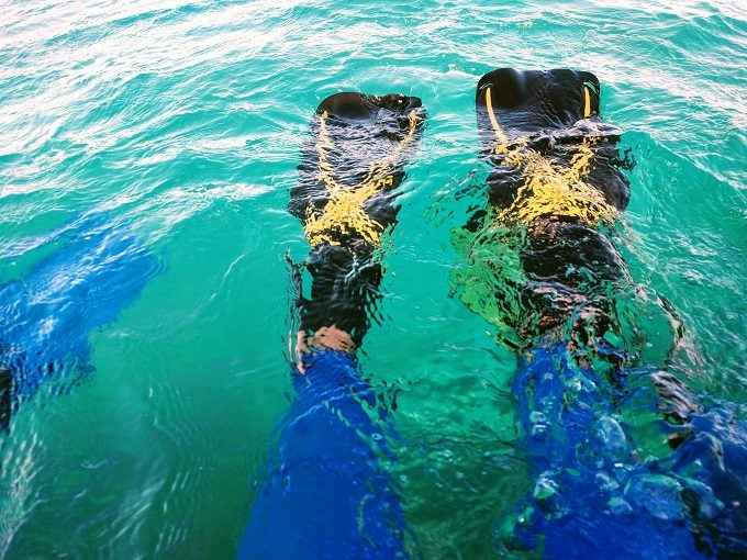 About to go snorkeling in the Great Barrier Reef