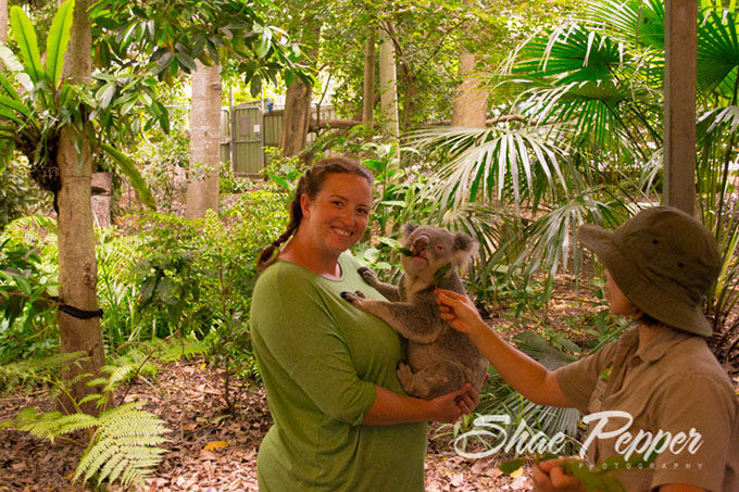 Me holding a koala