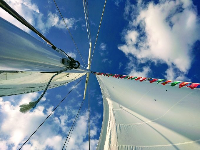 Sailing on the way back to the marina