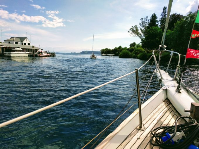 Setting out on Lake Taupo