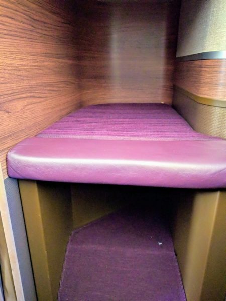 Thai Airways MEL-BKK business class foot cubby