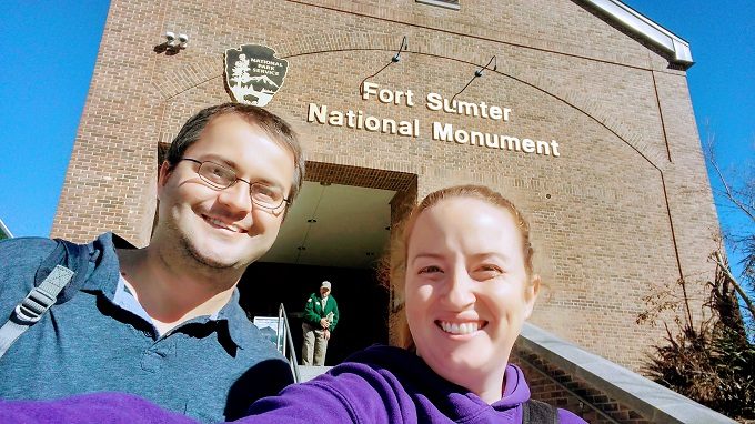 Arriving at the Fort Sumter Visitor Center in downtown Charleston