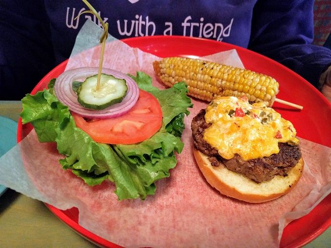 Big Billy's Burger Joint Bison burger with pimento cheese