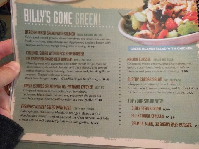 Big Billy's Burger Joint Salads