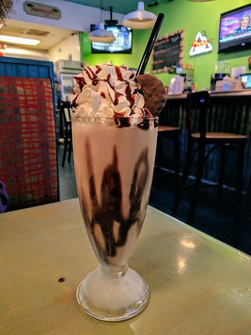 Big Billy's Burger Joint Thin Mint Mania milkshake