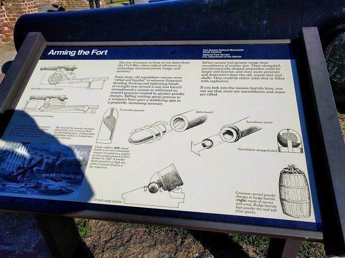 Information board at Fort Sumter