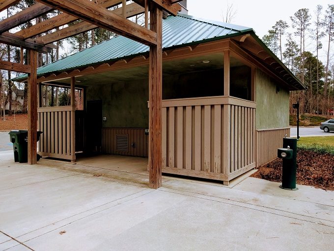 Irmo Community Park restrooms and water fountain