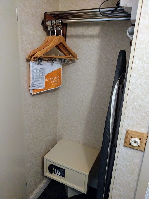 Comfort Inn Greenville SC - Closet with ironing board, iron & safe