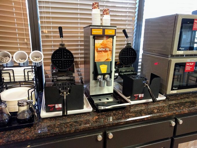 Comfort Inn Greenville SC breakfast - Waffle makers