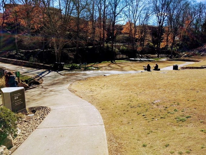 Falls Park On The Reedy paths and grassy areas