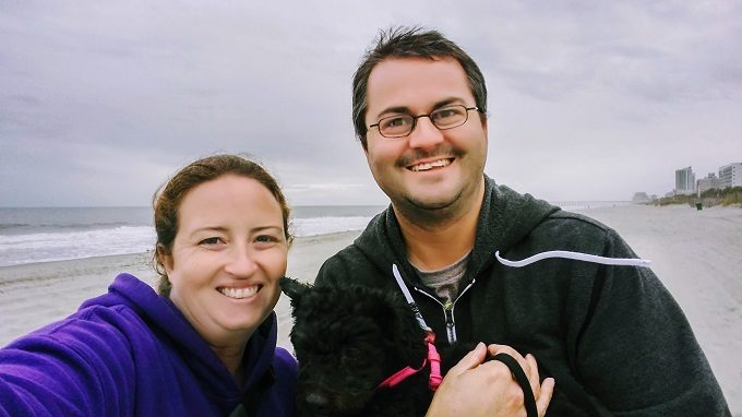 On the beach at Myrtle Beach