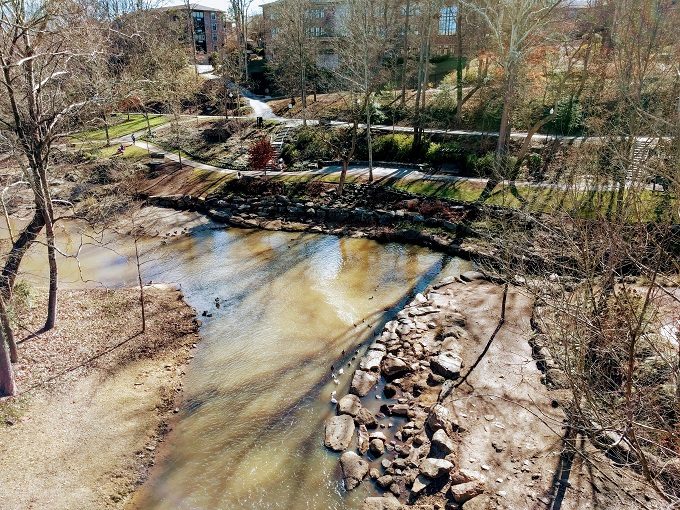 The Reedy River continues this way