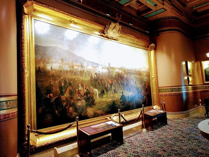 Painting of The Battle Of Cedar Creek, Vermont State House, Montpelier
