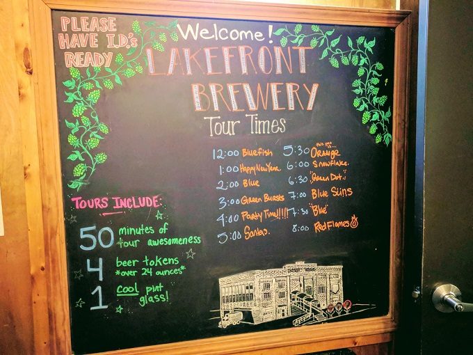 Lakefront Brewery tour times