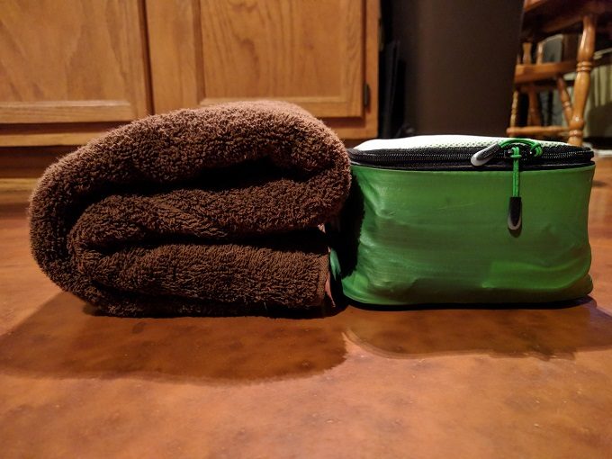 ECOdept Microfiber Travel Towels vs standard bath towel