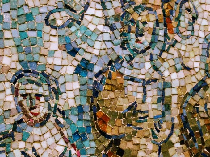 Close-up of Four Seasons mosaic