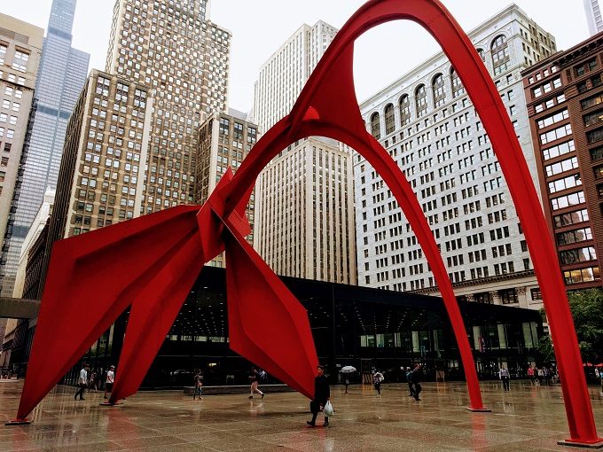 Flamingo sculpture by Alexander Calder, Chicago
