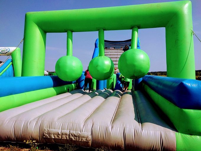 Insane Inflatable 5k Grand Rapids MI - Obstacle 10 - do your balls hang low...