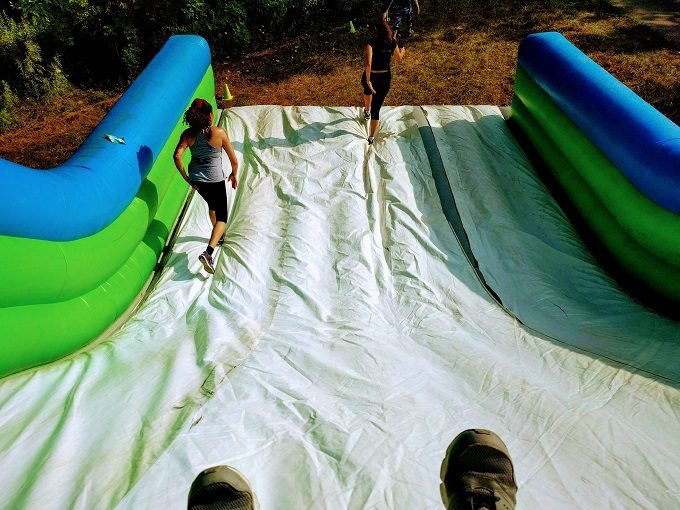 Insane Inflatable 5k Grand Rapids MI - Slide at the end of obstacle 5
