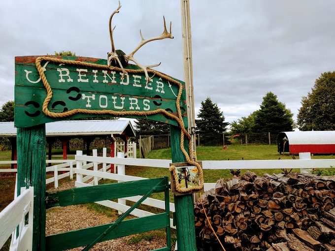Hardy's Reindeer Ranch, Rantoul IL - Entrance to the reindeer enclosure