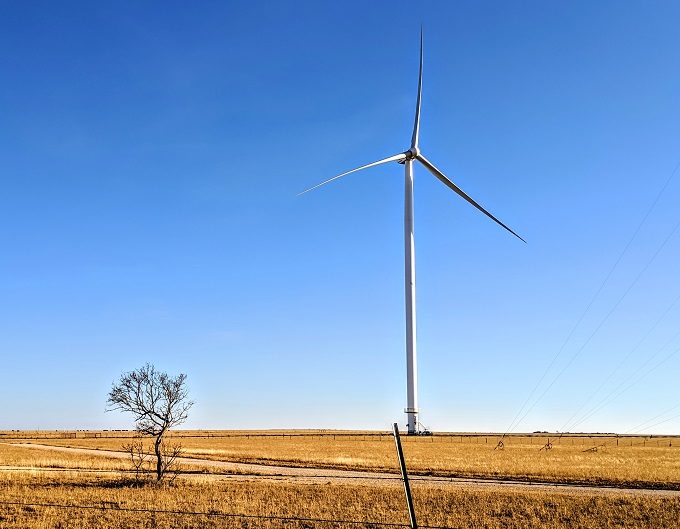 West Texas A&M University's tallest wind turbine in the US