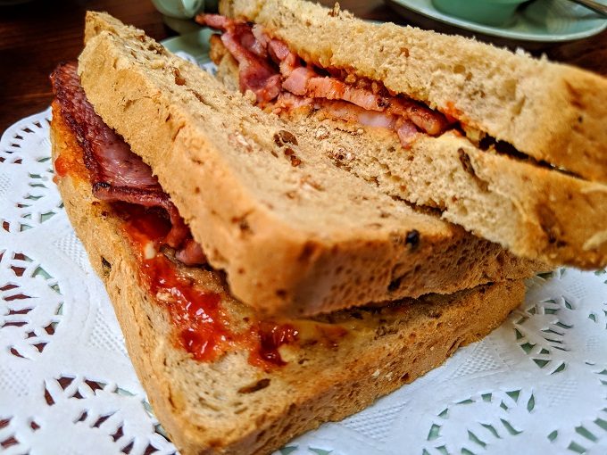 Bacon sandwich at The Fourteas