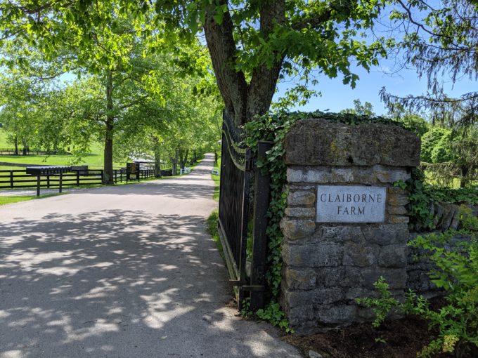 Entrance of Claiborne Farm in Paris, Kentucky