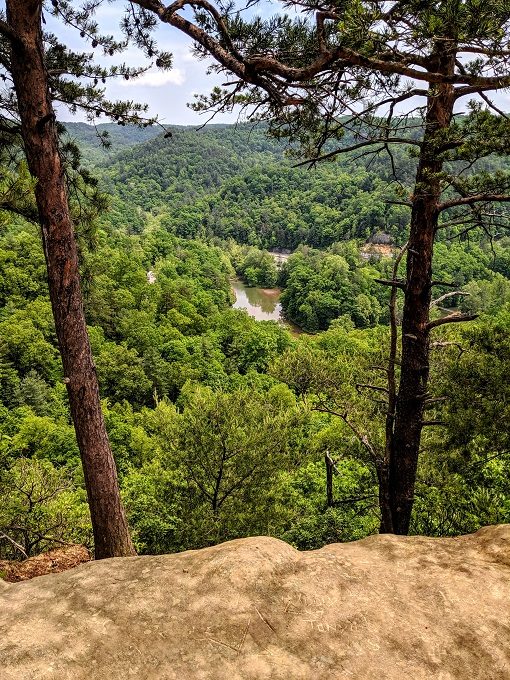View of Red River from Lookout Point at Natural Bridge State Resort Park in Kentucky