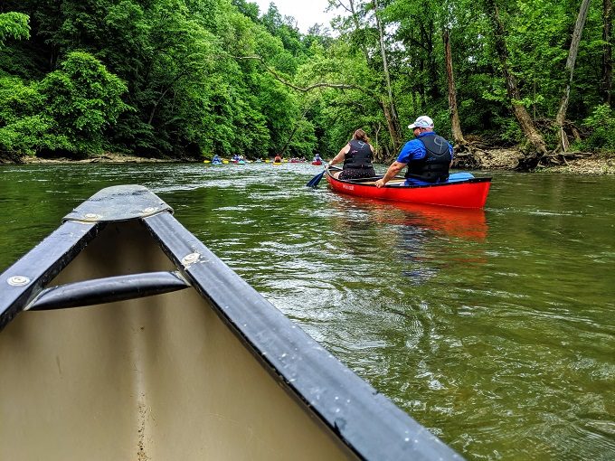 Canoeing on Elkhorn Creek in Frankfort, Kentucky