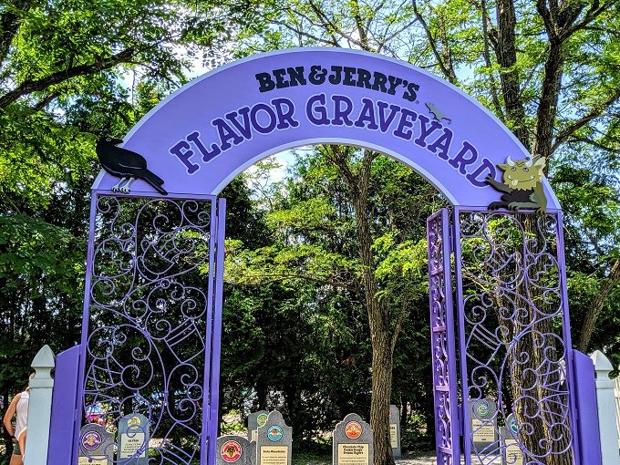 Entrance of the Ben & Jerry's Flavor Graveyard