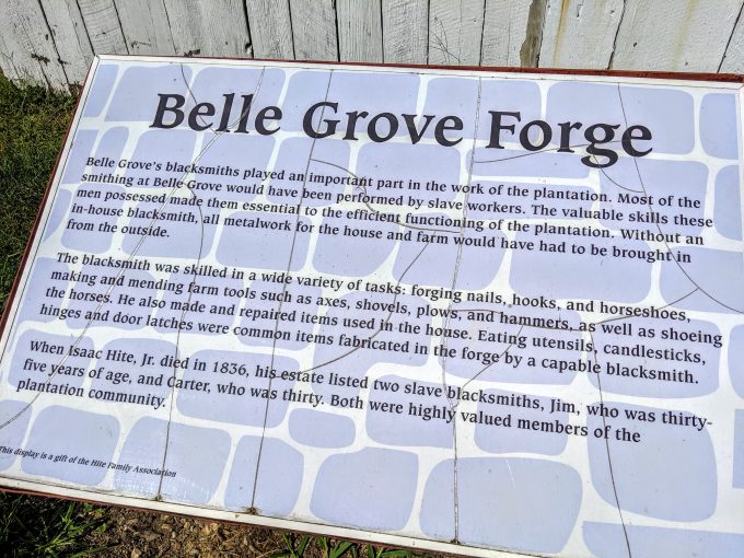 Belle Grove Forge information
