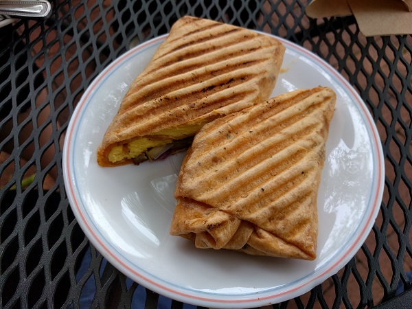 The Coffee Shoppe Portsmouth VA grilled breakfast burrito