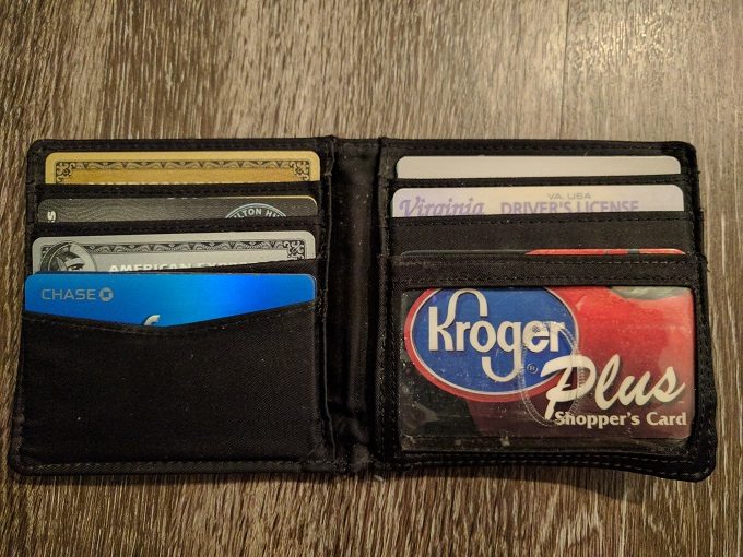 Big Skinny Wallet - main card sections