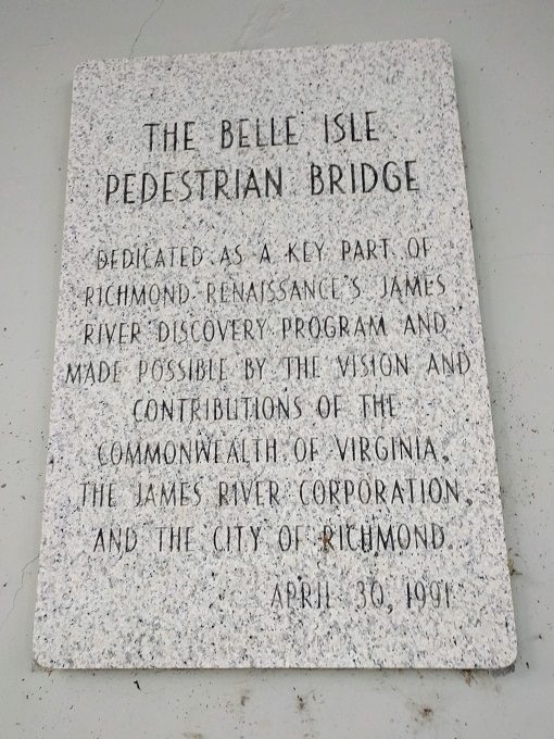 4 - Belle Isle pedestrian bridge sign