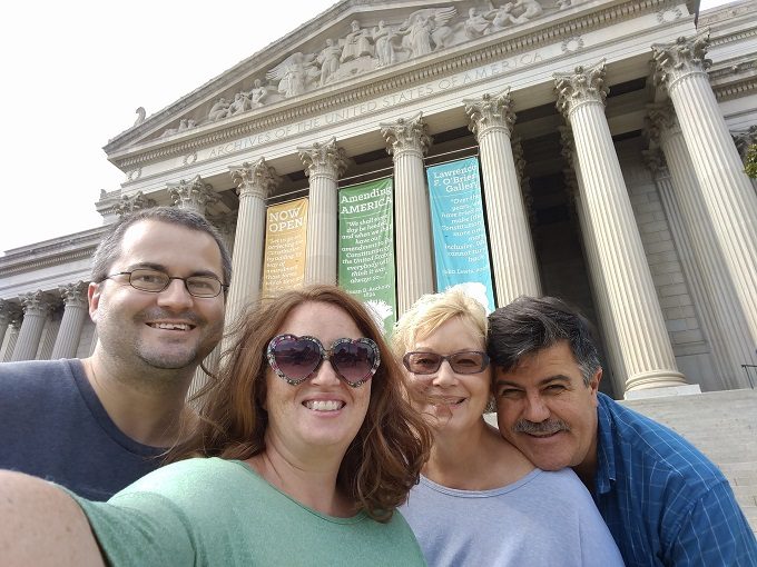 Us outside the National Archives