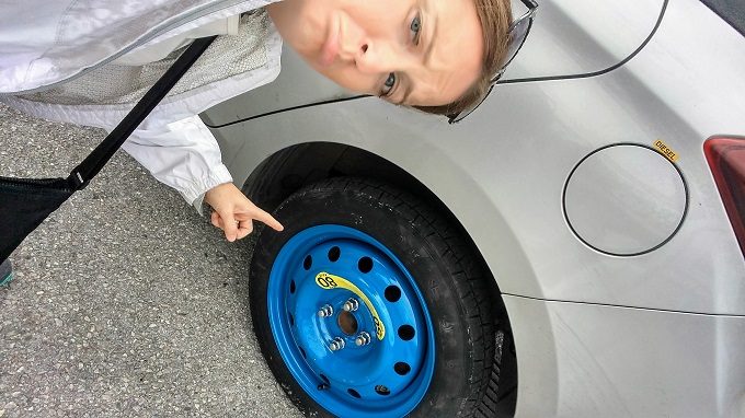 Flat tire in Ireland