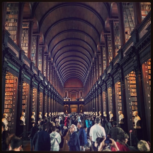 Trinity College library in Dublin, Ireland