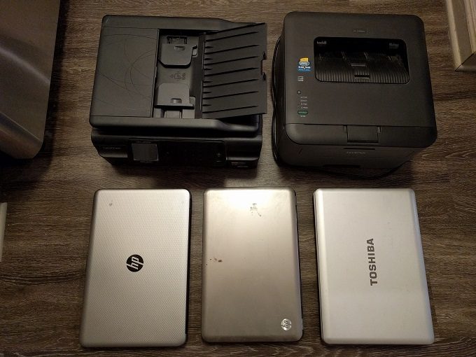 2 printers & 3 laptops