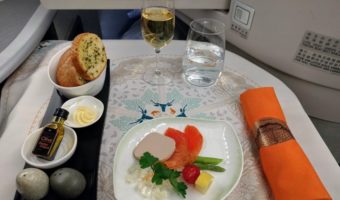 EVA Air TPE-JFK business class hors d'oeuvre